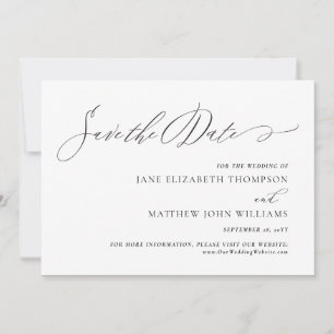 Jane Elegant Script Save the Date Hochzeit