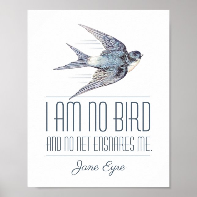 Jane Eyre - I Am No Bird - Flying Swallow Poster (Vorne)