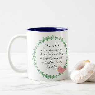 Jane Eyre I Am No Bird Quote Zweifarbige Tasse