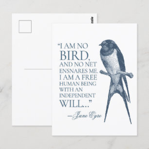 Jane Eyre - I Am No Bird - Schlucken Postkarte