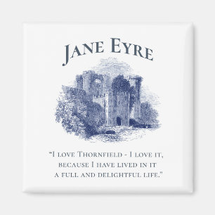 Jane Eyre - I Liebe Thornfield - Castle Square Magnet