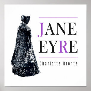 Jane Eyre in Cape und Bonnet Poster