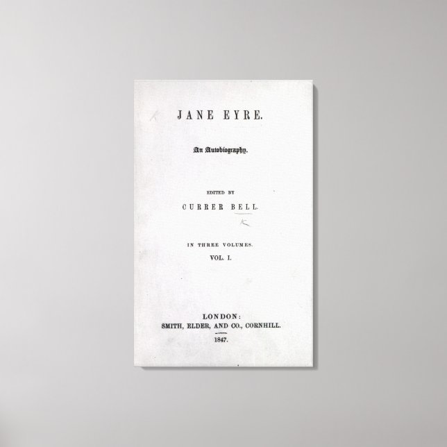 Jane Eyre' Leinwanddruck (Vorderseite)