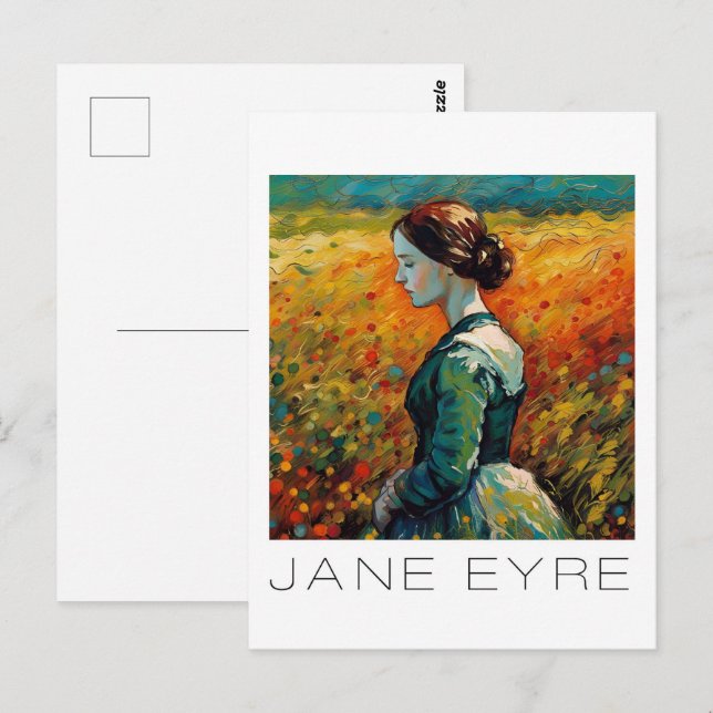 Jane Eyre Monet Style Malerei Postkarte (Vorne/Hinten)