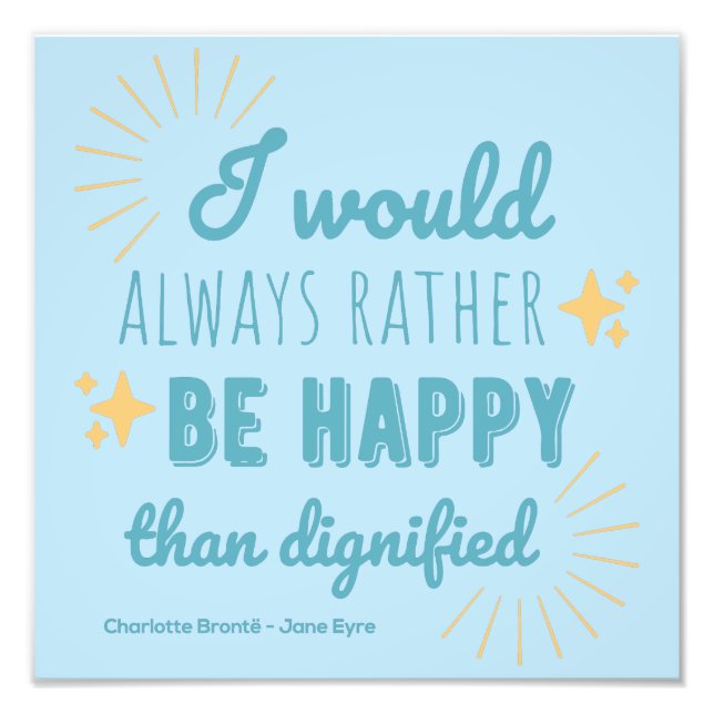 Jane Eyre Quote I - Blue Edition Fotodruck (Vorne)