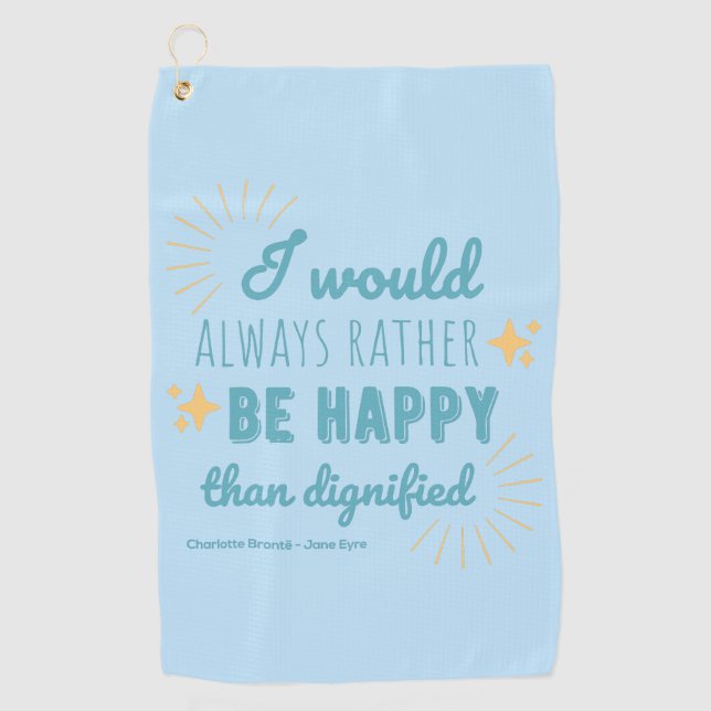 Jane Eyre Quote I - Blue Edition Golfhandtuch (Vorderseite)