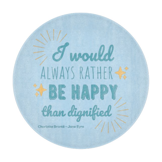 Jane Eyre Quote I - Blue Edition Schneidebrett (Vorderseite)