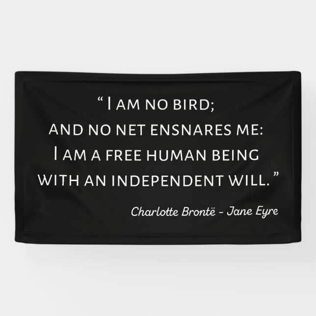 Jane Eyre Quote II - Klassischer Stil Banner (Horizontal)