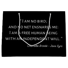 Jane Eyre Quote II - Klassischer Stil Große Geschenktüte
