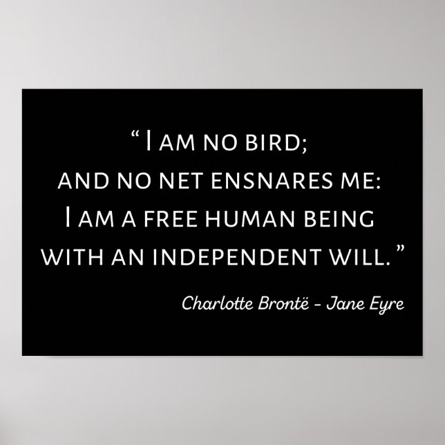 Jane Eyre Quote II - Klassischer Stil Poster (Vorne)