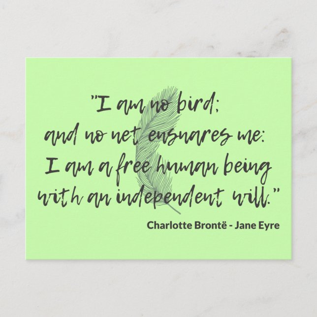 Jane Eyre Quote II Postkarte (Vorderseite)
