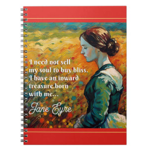 Jane Eyre Quote Monet Style Malerei Notizblock