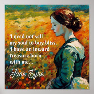 Jane Eyre Quote Monet Style Malerei Poster