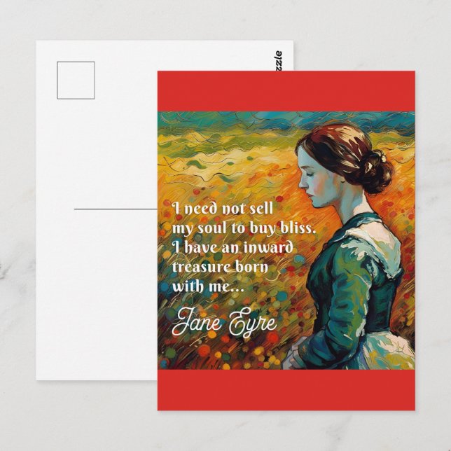 Jane Eyre Quote Monet Style Malerei Postkarte (Vorne/Hinten)