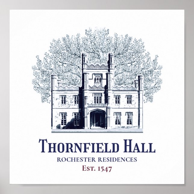 Jane Eyre Thornfield Hall Rochester Residences Poster (Vorne)
