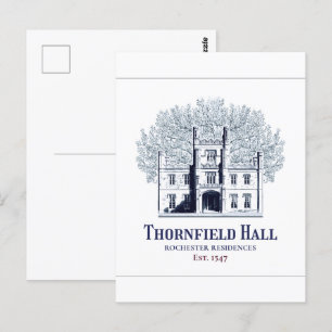 Jane Eyre Thornfield Hall Rochester Residences Postkarte