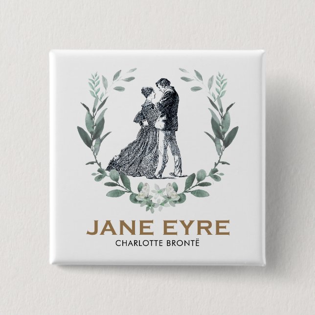 Jane Eyre und Edward Rochester mit Wreath Button (Vorderseite)
