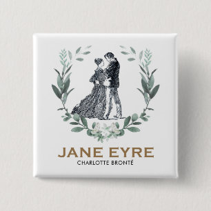 Jane Eyre und Edward Rochester mit Wreath Button