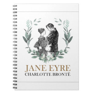 Jane Eyre und Edward Rochester mit Wreath Notizblock