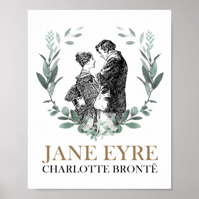 Jane Eyre und Edward Rochester mit Wreath Poster (Vorne)