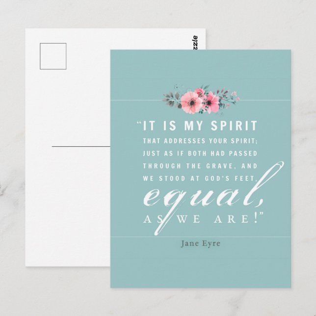 Jane Eyre - wie wir sind - Aquamarin Postkarte (Vorne/Hinten)