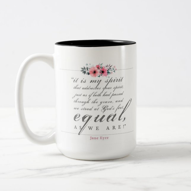 Jane Eyre - wie wir sind - weiß Zweifarbige Tasse (Links)