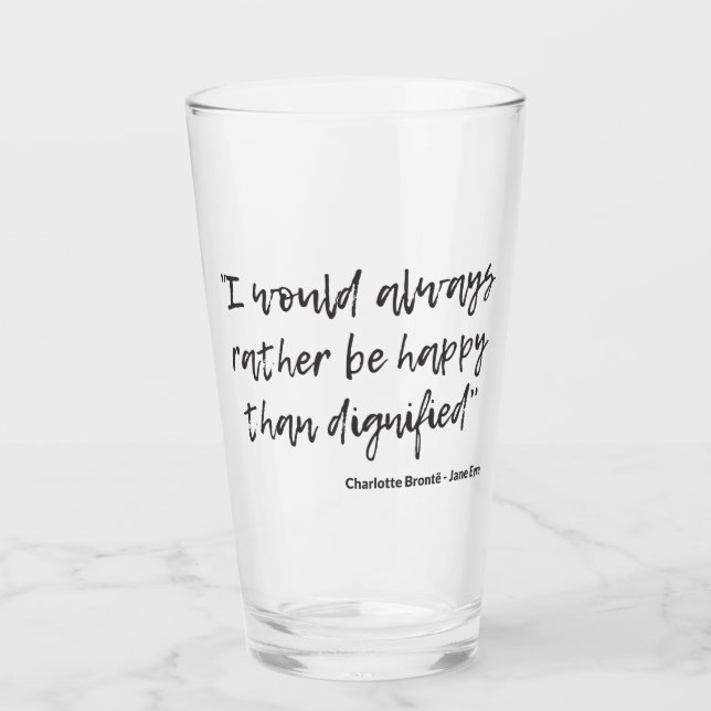 Jane Eyre Zitat I Glas (Vorderseite)
