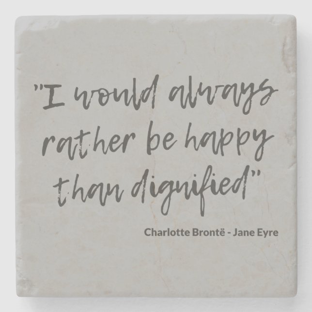 Jane Eyre Zitat I Steinuntersetzer (Vorderseite)