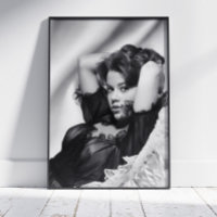 Jane Fonda Poster ~ Schwarz und Weiß ~ Wanddekorat