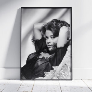 Jane Fonda Poster ~ Schwarz und Weiß ~ Wanddekorat