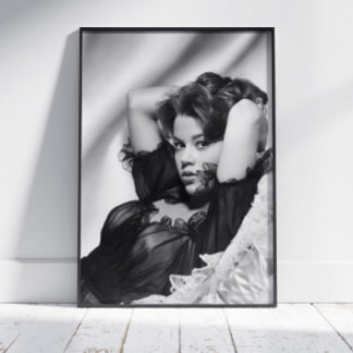 Jane Fonda Poster ~ Schwarz und Weiß ~ Wanddekorat