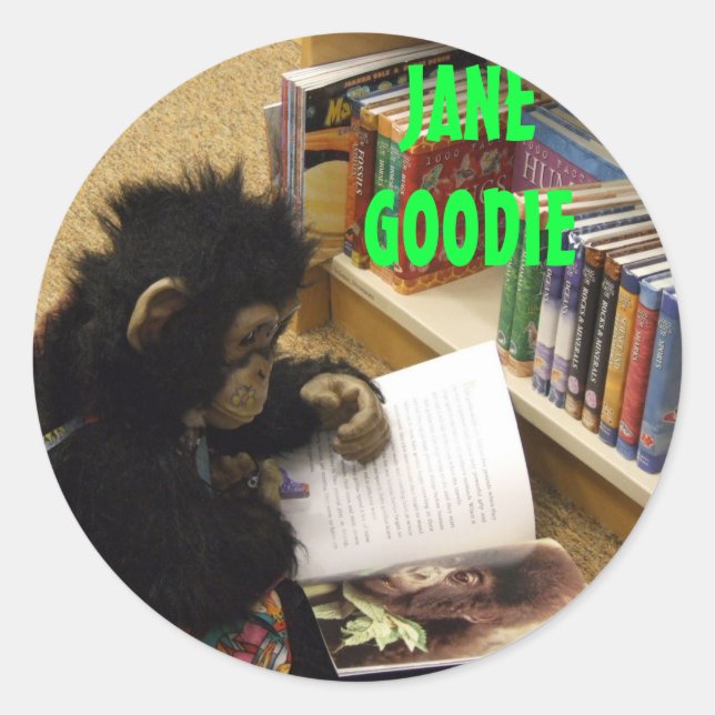 Jane ist überall 13, JANE GOODIE, JANE GOODIE Runder Aufkleber (Vorderseite)