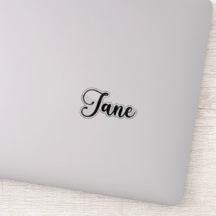 Jane Name - Handgeschriebene Kalligrafie Aufkleber