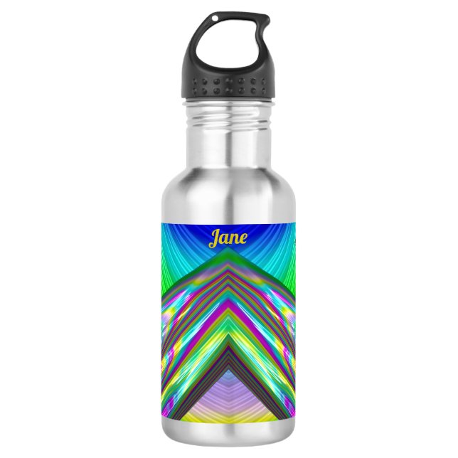 JANE ~ NIEDLICH GLOSSY! ~ Multitude der Shades 3D Edelstahlflasche (Vorderseite)