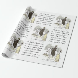 Jane on Horseback - Jane Austen Pride & Prejudice Geschenkpapier