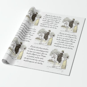 Jane on Horseback - Jane Austen Pride & Prejudice Geschenkpapier