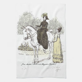 Jane on Horseback - Jane Austen Pride & Prejudice Geschirrtuch