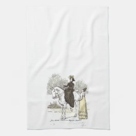 Jane on Horseback - Jane Austen Pride & Prejudice Geschirrtuch