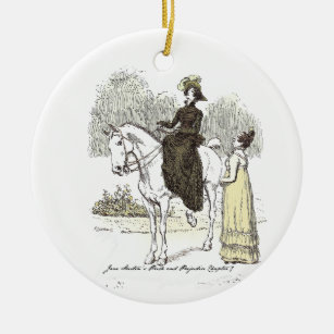 Jane on Horseback - Jane Austen Pride & Prejudice Keramik Ornament