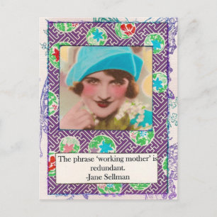 Jane Sellman Motherhood Quote Postcard Postkarte
