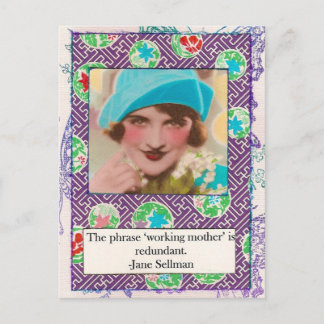 Jane Sellman Motherhood Quote Postcard Postkarte