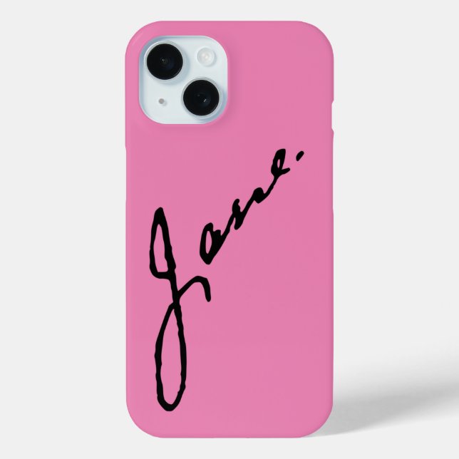 Jane wie Jane Austen, Unterschrift Case-Mate iPhone Hülle (Rückseite)