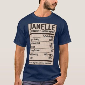 Janelle Nutrition Fakten Name Nickname Alias Titel T-Shirt