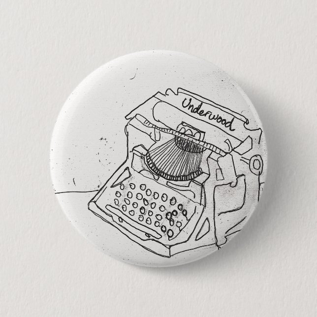 Janels antike Schreibmaschine Button (Vorderseite)