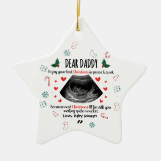 Janestore Personalisiert Dear Daddy Merry 1st Chri Keramik Ornament