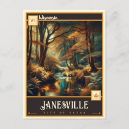 Janesville, Wisconsin | VINTAG Postkarte