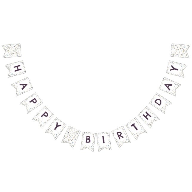 Janet Confetti Watercolor Dots Bunting Flag Wimpelkette (Alle)