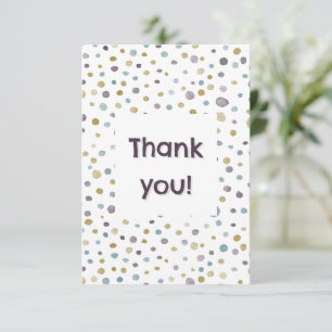 Janet Confetti Watercolor Dots Danke Karte