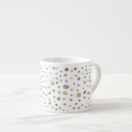 Janet Confetti Watercolor Dots Espresso Tasse