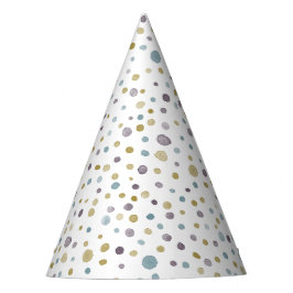 Janet Confetti Watercolor Dots Party Hat Partyhütchen